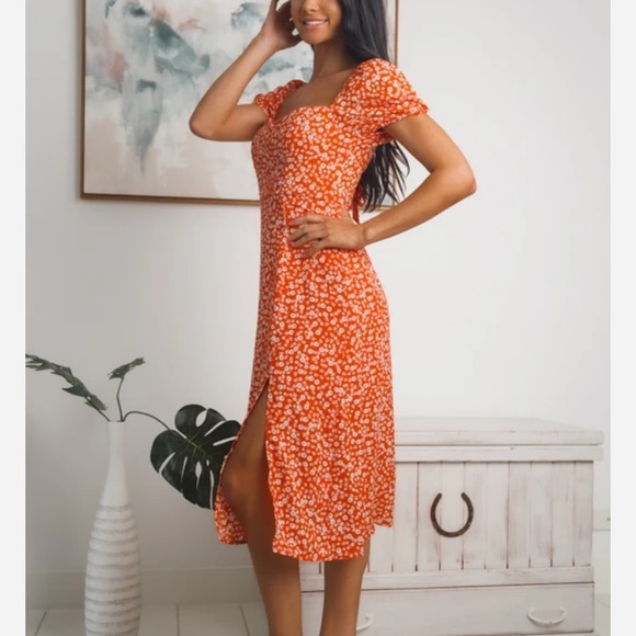 NWT KAILEY FRONT SPLIT MIDI DRESS - Picture 6 of 14